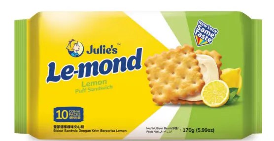 JULIE'S LEMON PUFF SANDWICH 170G