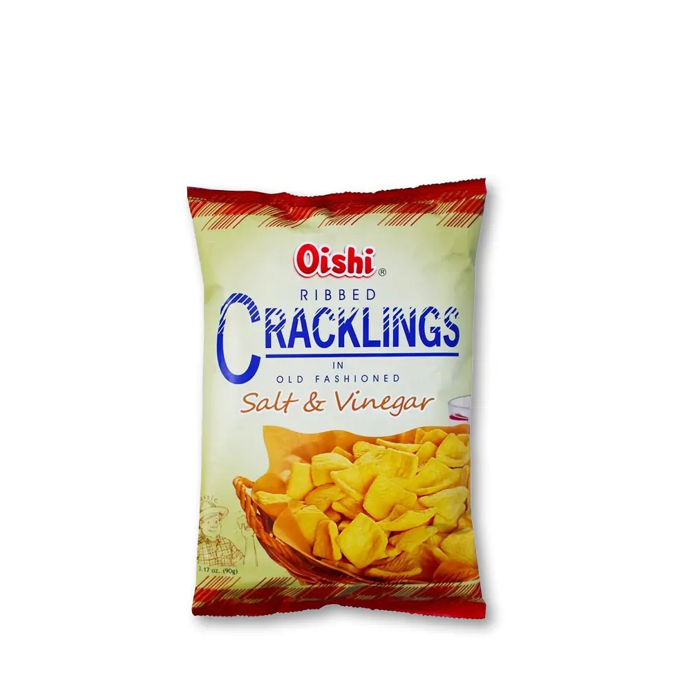 OISHI RIBBED CRACKLINGS SALT&VINEGAR