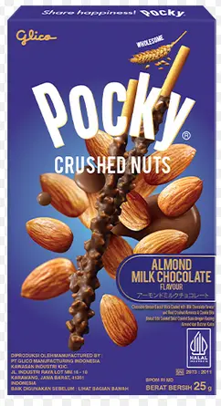 POCKY BISCUIT STICKS CRUSHED NUTSALMOND MILK 25G