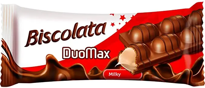 BISCOLATA DUOMAX WAFER MILK CREAM 44G