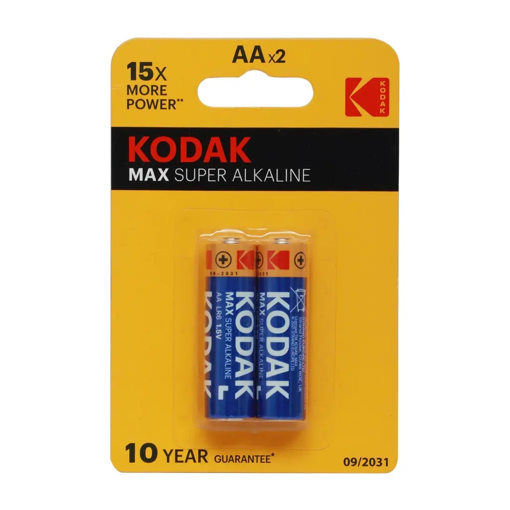 KODAK BATTERY ALKALINE CARD AA 2NOS