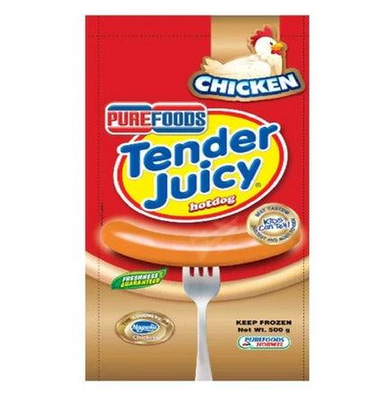 PUREFOODS TENDER JUICY CHICKEN JUMBO HOTDOG 500G