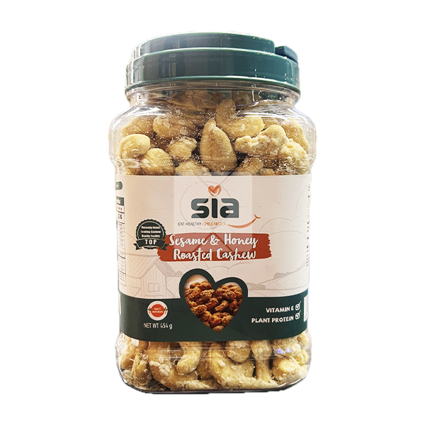 SIA SESAME & HONEY CASHEW NUTS JAR 454GM