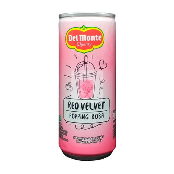 DELMONTE RED VELVET POPPING BOBA  240ML
