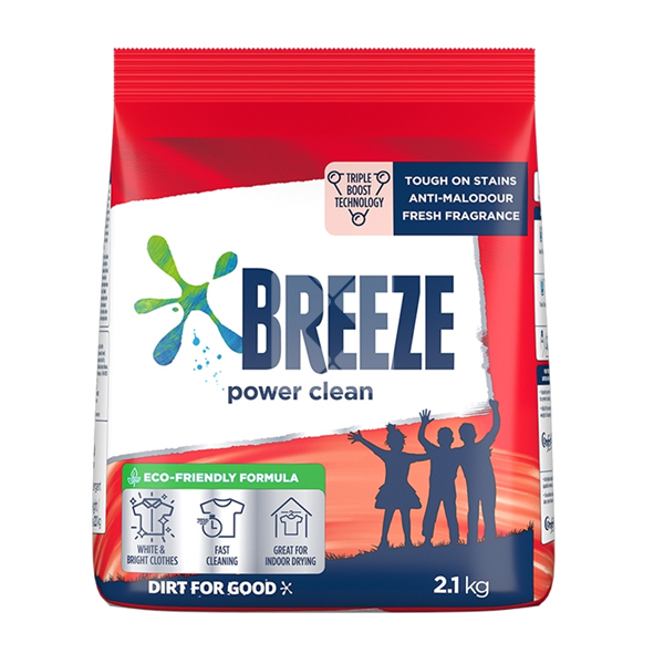 BREEZE POWDER DETERGENT POWER CLEAN 2.1KG 