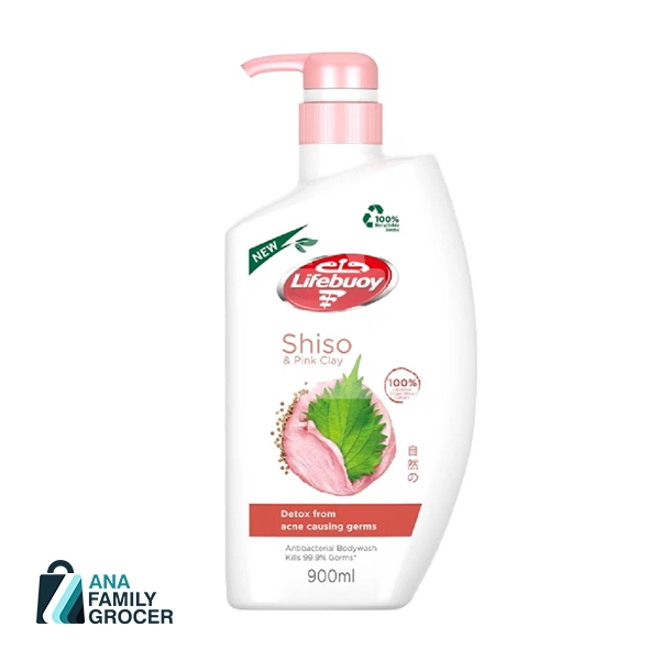 LIFEBUOY BODY WASH SHISO & PINK CLAY 900ML
