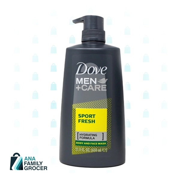 DOVE BODY WASH AND FACE WASH SPORT FRESH (M) 650ML