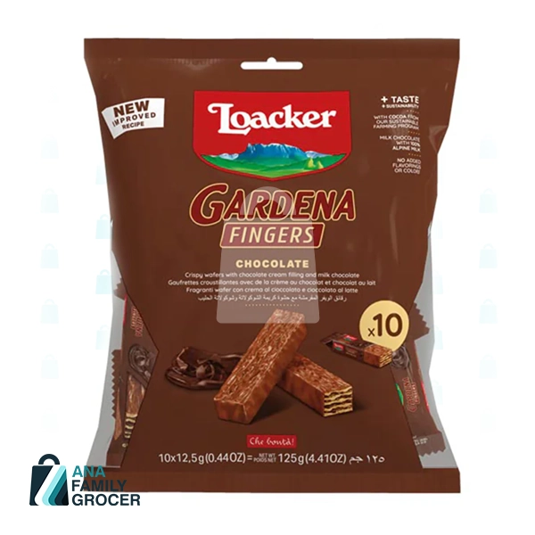 LOACKER GARDENA FINGERS CHOCOLATE 125G 