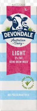 DEVONDALE LIGHT SEMI SKIM MILK 1LTR 