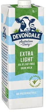 DEVONDALE  EXTRA LIGHT SKIM MILK 1LTR  