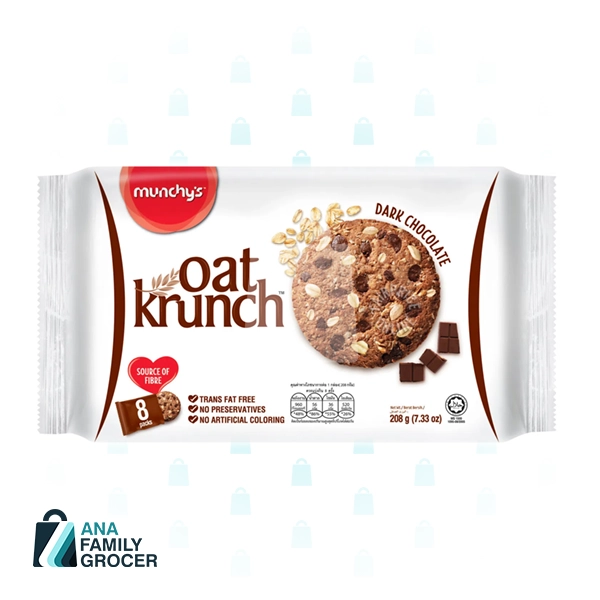 MUNCHY'S OAT KRUNCH 208G DARK CHOCOLATE