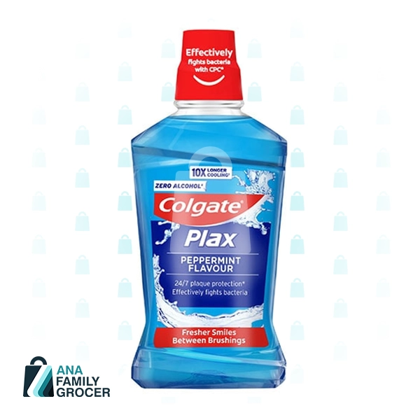 COLGATE PLAX MOUTHWASH PEPPERMINT 500ML 