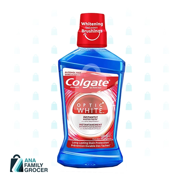 COLGATE PLAX MOUTHWASH OPTIC WHITE 500ML  