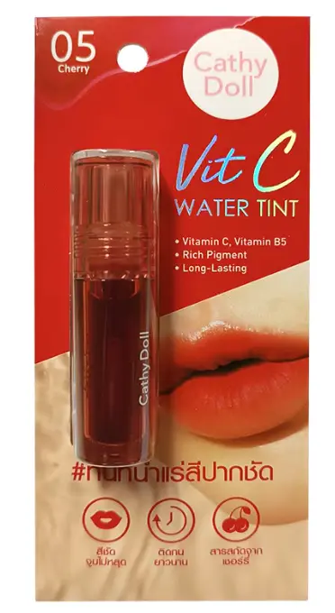 CATHY DOLL LIP VIT C WATER TINT NO 5 CHERRY