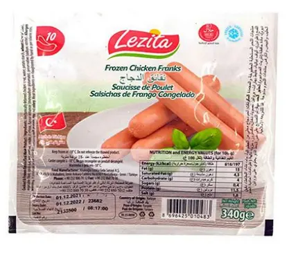 LEZITA FROZEN CHICKEN  FRANK 340G 