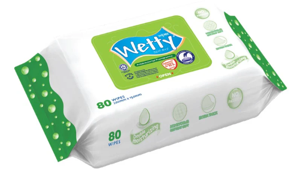 WETTY FRESH WIPES FRANGRANCE FREE 80'S 