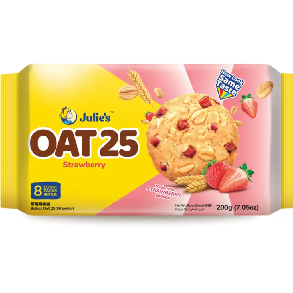 JULIE'S OAT 25 STRAWBERRY 200G
