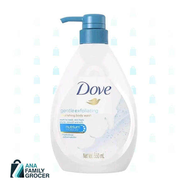 DOVE BODY WASH GENTLE EXFOLIATING 550ML