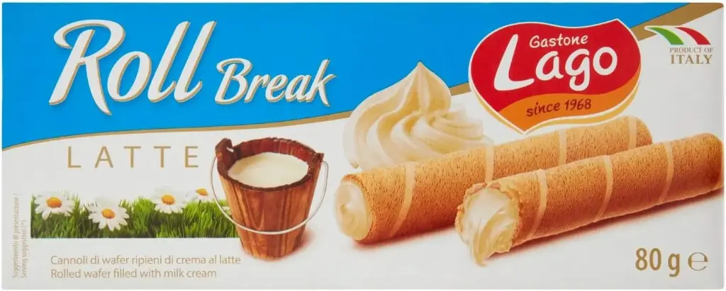 LAGO WAFER ROLL LATTE 80G