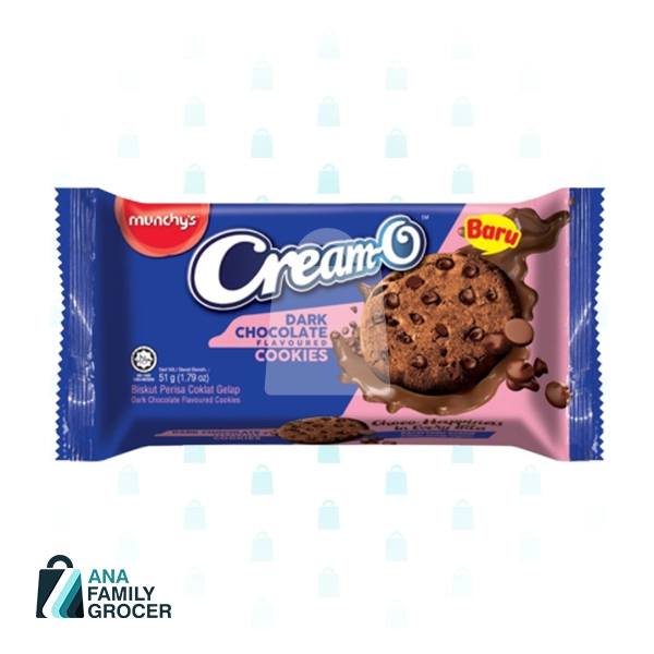 MUNCHY'S CREAM-O COOKIES DARK CHOCOLATE 51G
