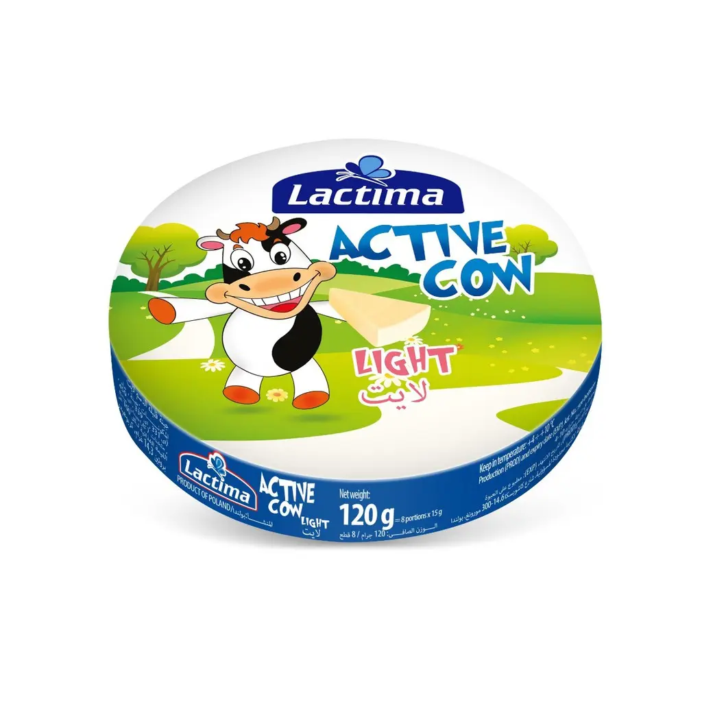 LACTIMA CHEESE PORTION ACTIVE COW 9 TRAINGLES 120G