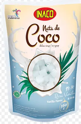 INACO NATA DE COCO VANILLA FLAVOUR 360G
