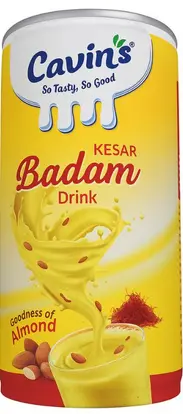 CAVINS KESAR MILK  BADAM 180ML- TIN 