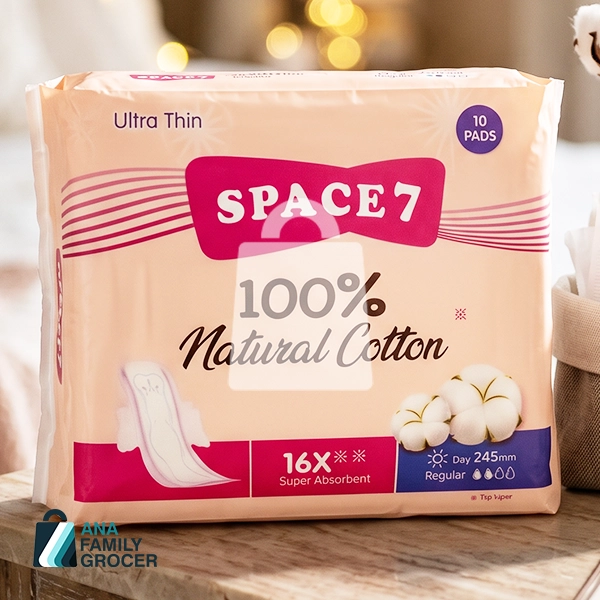SPACE 7 ULTRA THIN 100 % NATURAL COTTON 10PCS