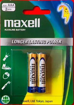MAXELL ALKALINE AAA 2PCS 