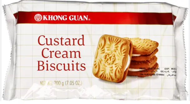 KHONG GUAN CUSTARD CREAM BISCUITS 200G