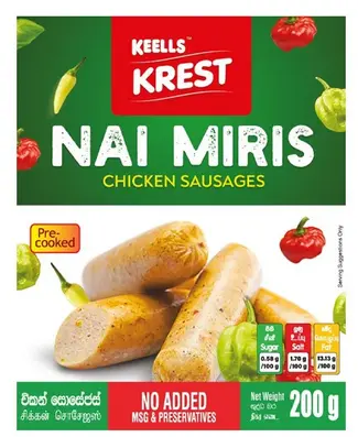 KEELLS KREST NAI MIRIS CHICKEN SAUSAGES 250G 