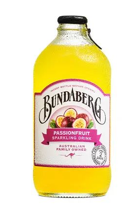 BUNDABERG PASSION FRUIT SPARKLING DRINK 375ML