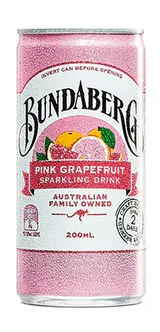 BUNDABERG PINK GRAPEFRUIT SPARKLING DRINK 200ML
