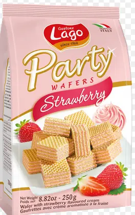 LAGO PARTY WAFER STRAWBERRY 250G  
