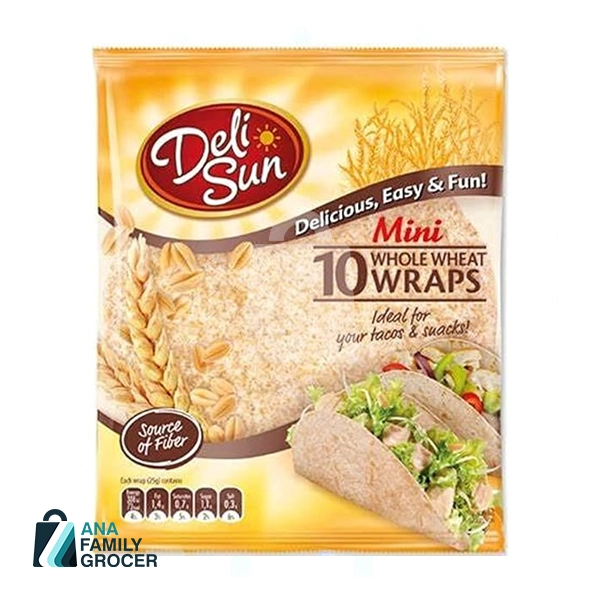 DELI SUN 10 PLAIN FLOUR WRAPS MINI 14CM