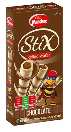 CBL MUNCHEE WAFER STICK CHOCOLATE 100G