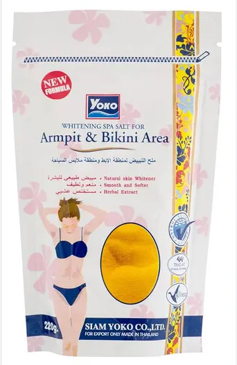 YOKO WHITENING SPA SALT FOR BIKINI&ARMPIT 220G