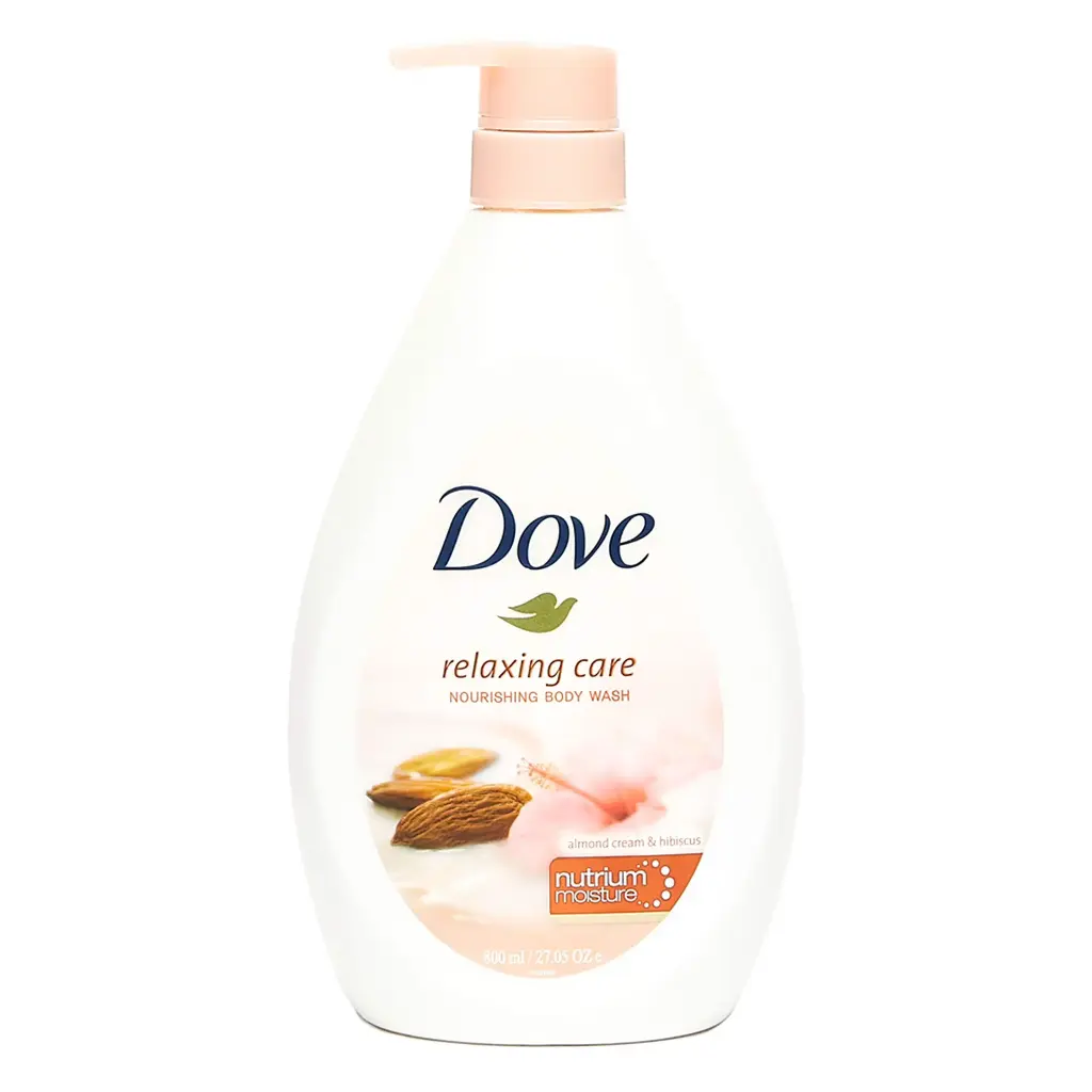 DOVE BODY WASH RELAXING ALMOND & HIBISCUS 800ML 