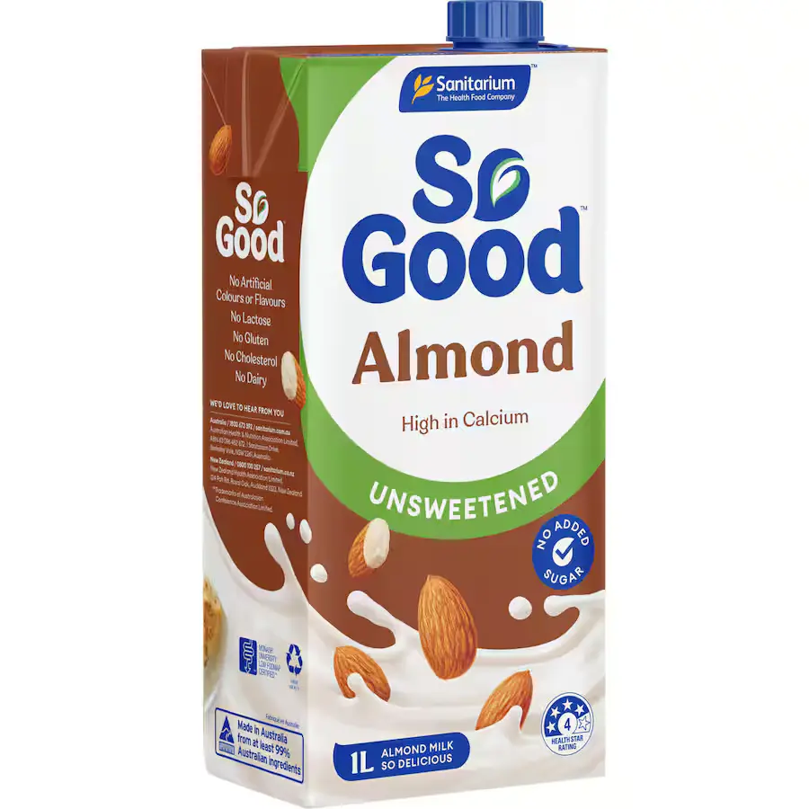 SO GOOD ALMOND MILK UNSWEETENED 1L