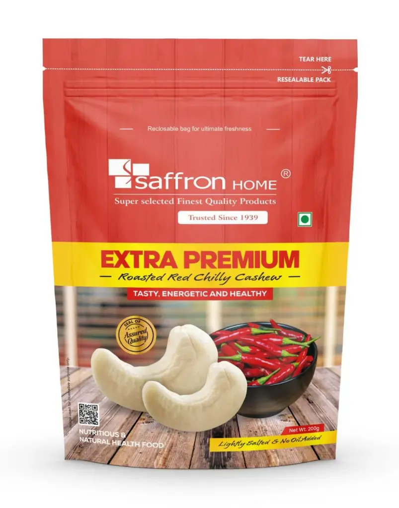 SAFFRON HOME RED CHILLI CASHEW 200G 