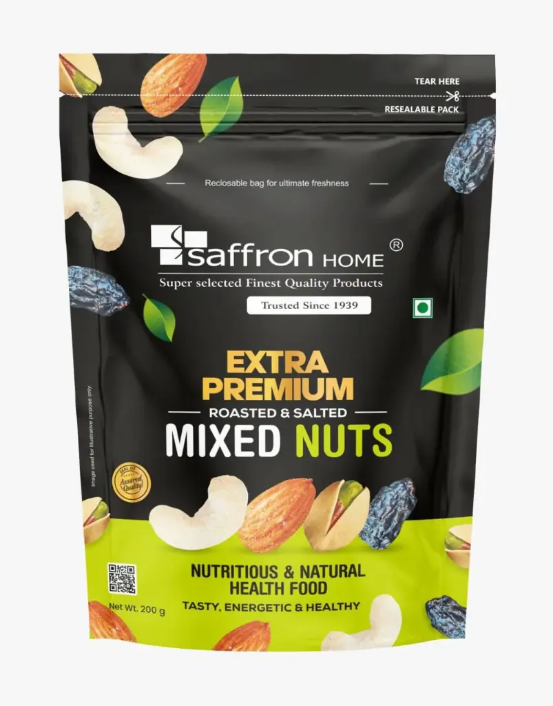 SAFFRON HOME ROASTED MIXED NUTS 100G 