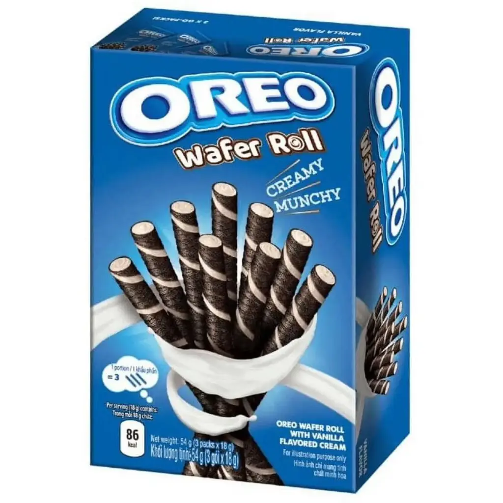OREO VANILLA WAFER ROLL 54G