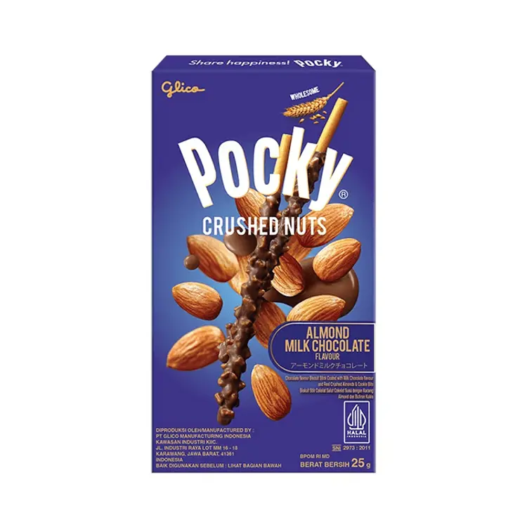 POCKY BISCUIT STICKS CRUSHED NUTS ALMOND MILK 25G 