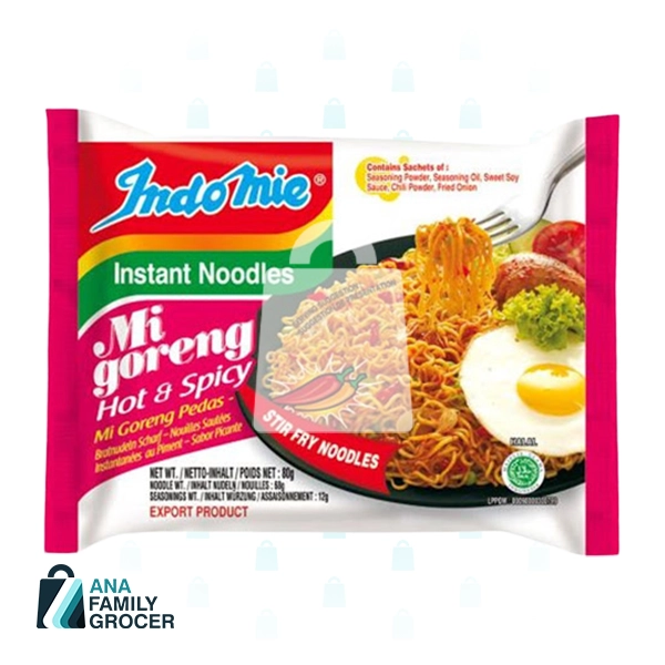 INDOMIE NOODLES MI GORENG HOT & SPICY 80G