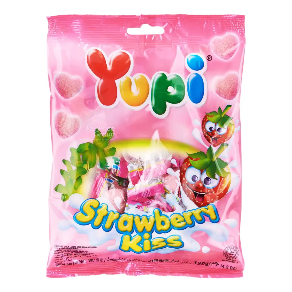 YUPI STRAWBERRY KISS GUMMY 120G