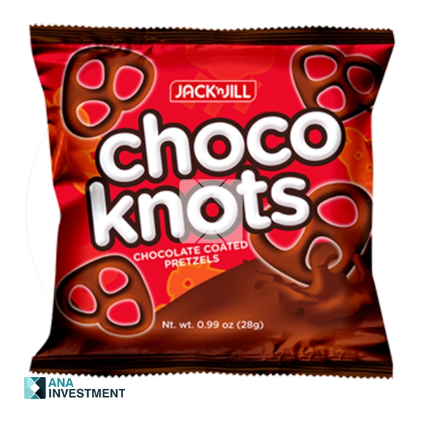 JACK 'N JILL PRETZELS CHOCO KNOTS 28G