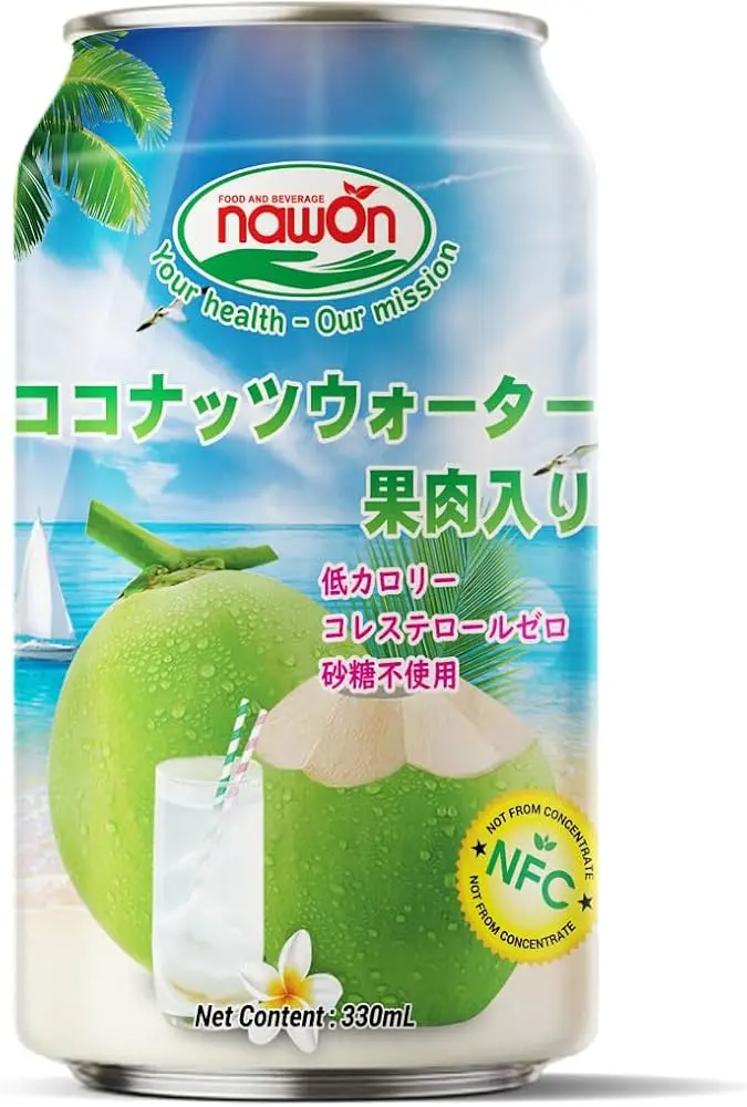 NAWON PURE COCONUT WATER 100% WITH PULP 330ML