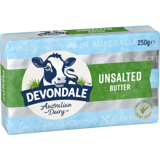 DEVONDALE UNSALTED BUTTER 250G