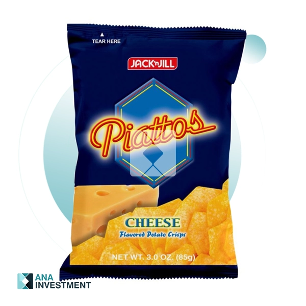 JACK & JILL PIATTOS CHEESE FLAVORED POTATO CRISPS 85G