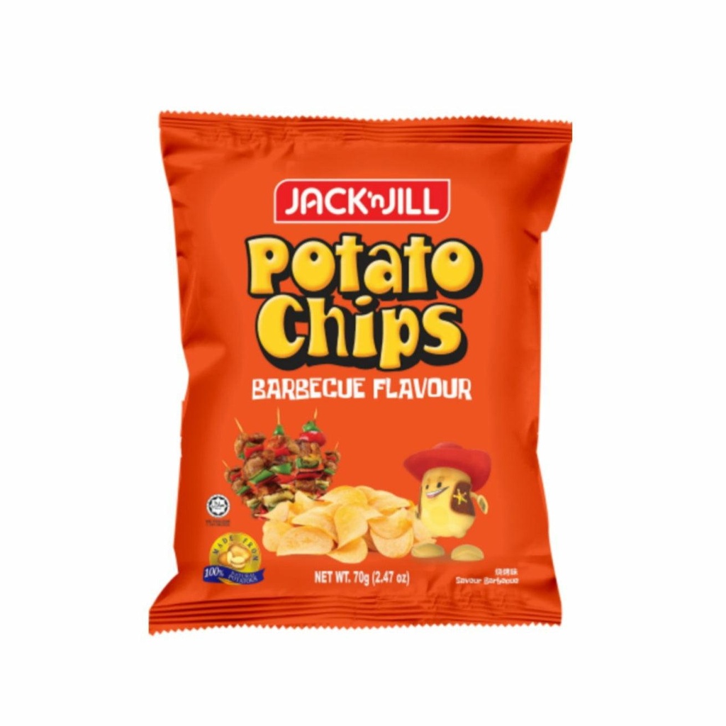 JACK N JILL PERISA POTATO CHIPS - BBQ (ORANGE) 70G
